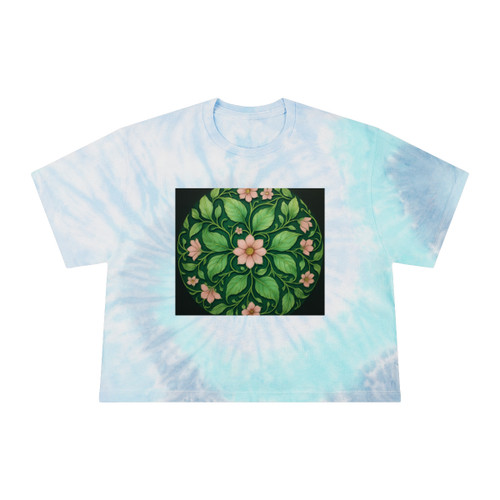 Whimsical Nature Dance - Women's Tie-Dye Crop Tee