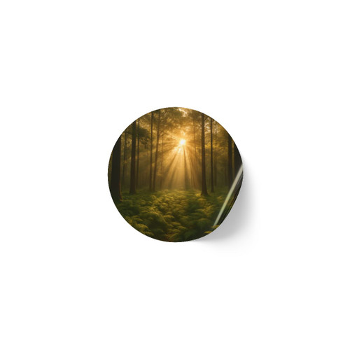 Serene Forest Retreat - Round Sticker Label Rolls