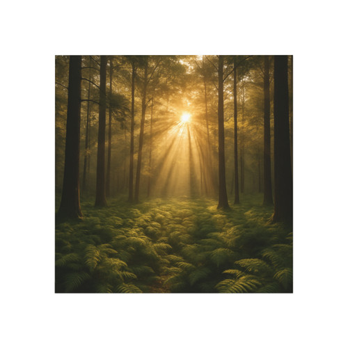 Serene Forest Retreat - Square Magnet