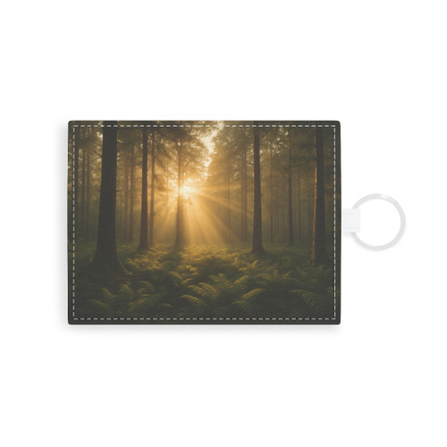 Serene Forest Retreat - Saffiano Leather Card Holder