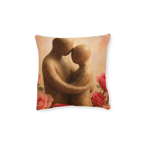 Eternal Embrace - Square Pillow - Pink Back