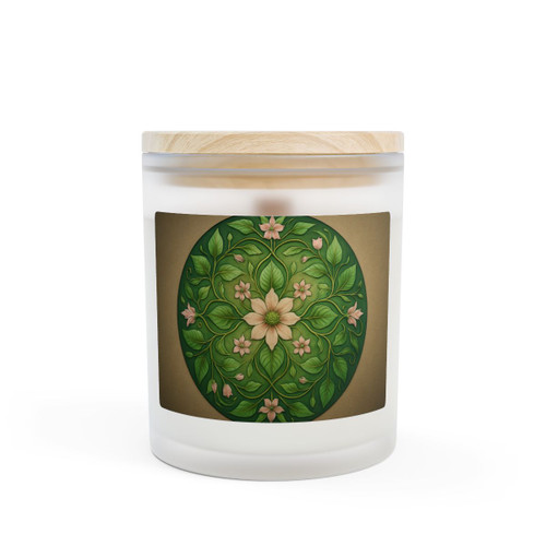 Whimsical Nature Dance - Frosted Glass Candle, 11oz