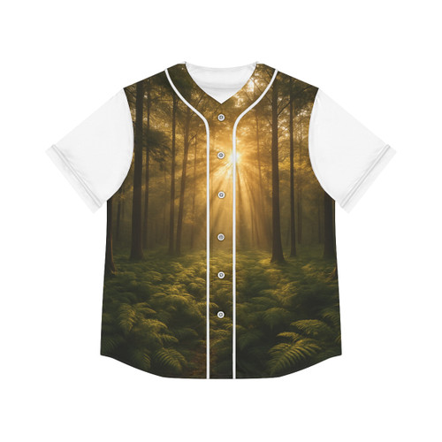 Serene Forest Retreat - Women's Baseball Jersey (AOP)
