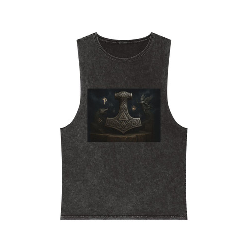 Mjölnir's Might - Unisex Stonewash Tank Top
