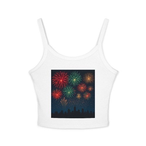 Midnight Sparkle - Women's Spaghetti Strap Tank Top