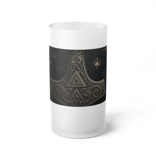 Mjölnir's Might - Frosted Glass Beer Mug