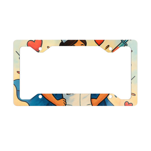 Nurse Superhero Spirit - Metal License Plate Frame