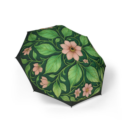 Whimsical Nature Dance - Semi-Automatic Foldable Umbrella