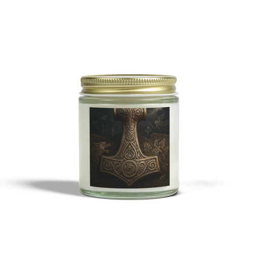 Mjölnir's Might - Scented Candles, Coconut Apricot Wax (4oz, 9oz)