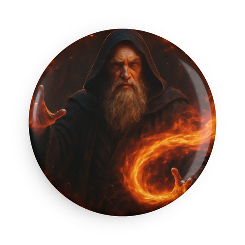 Elemental Firestorm - Button Magnet, Round (1 & 10 pcs)