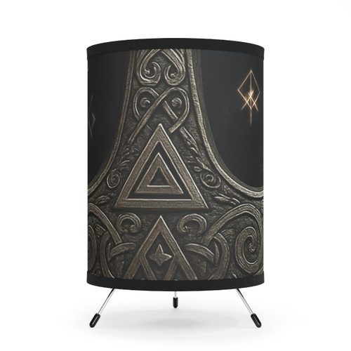 Mjölnir's Might - Tripod Lamp with High-Res Printed Shade, US\CA plug