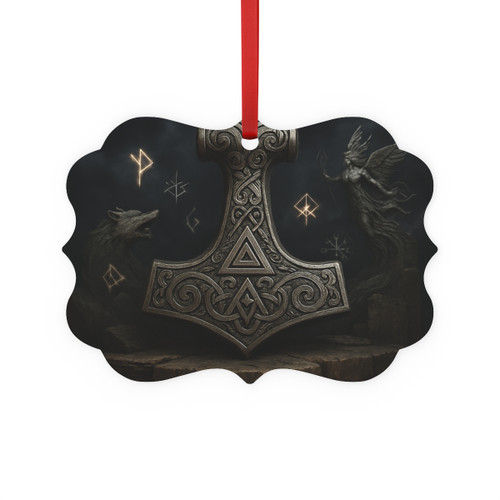 Mjölnir's Might - Metal Plaque Ornament