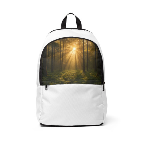 Serene Forest Retreat - Unisex Fabric Backpack