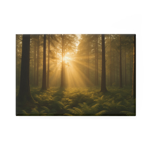 Serene Forest Retreat - Button Magnet, Rectangle (1 & 10 pcs)