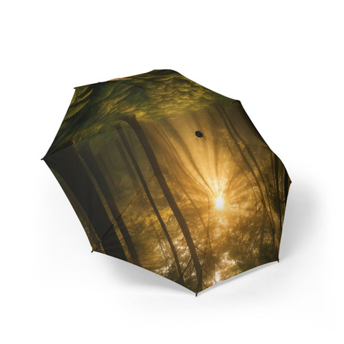 Serene Forest Retreat - Semi-Automatic Foldable Umbrella