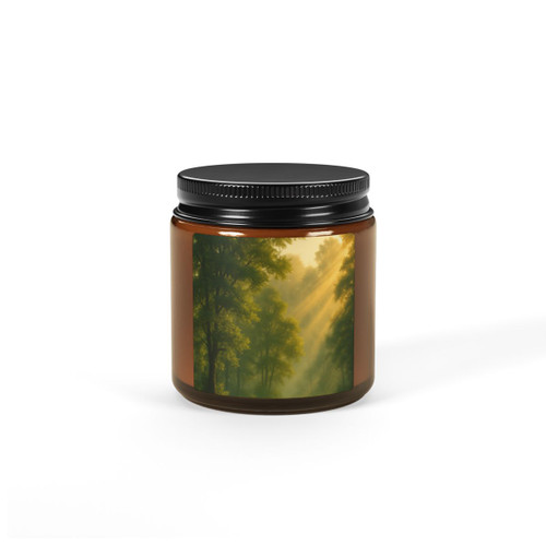 Whispers of Dawn - Scented Soy Candle (Multi-Size, Amber Jar)