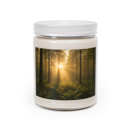 Serene Forest Retreat - Scented Soy Candles with White Lid, 9oz