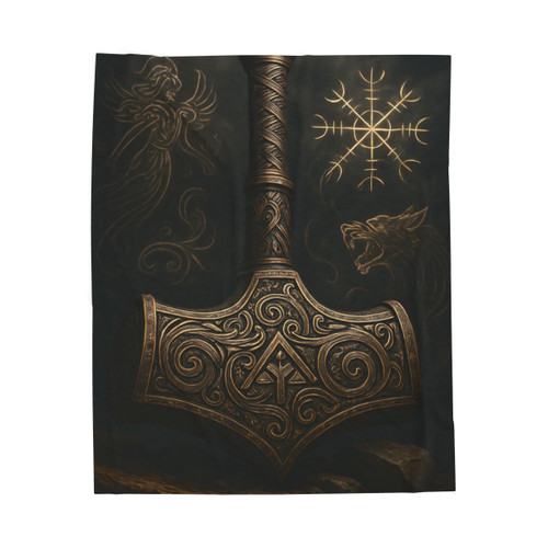 Mjölnir's Might - Velveteen Plush Blanket