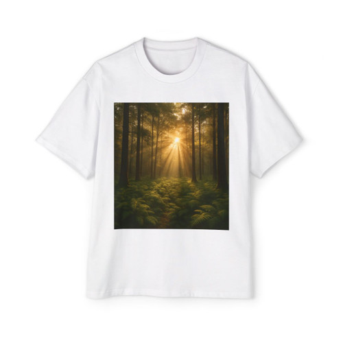 Serene Forest Retreat - Men's Heavy Oversized Tee