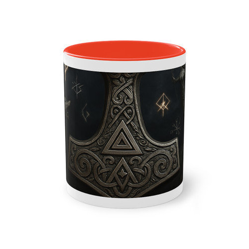 Mjölnir's Might - Two-Tone Coffee Mug, 11oz