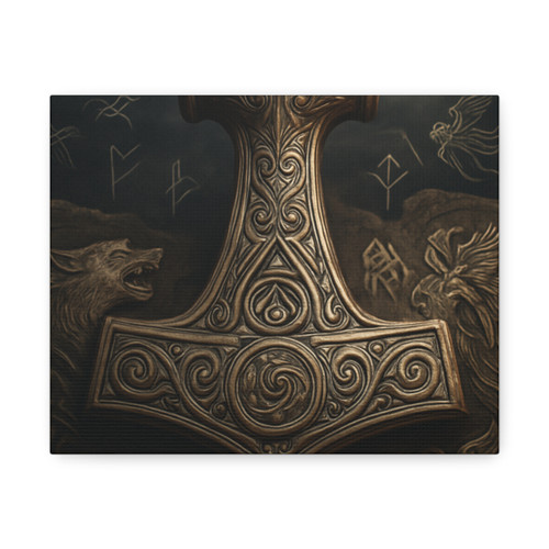 Mjölnir's Might - Stretched Canvas