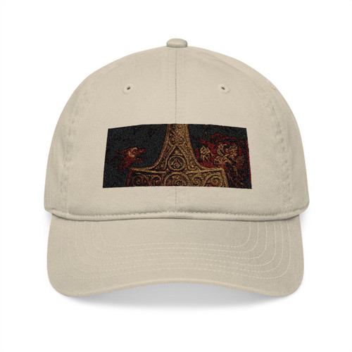 Mjölnir's Might - Organic Baseball Cap (Embroidery)