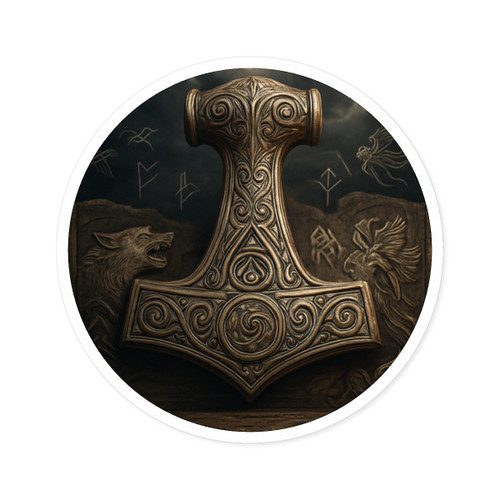 Mjölnir's Might - Round Stickers, Indoor\Outdoor