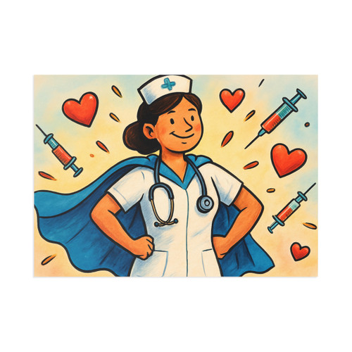Nurse Superhero Spirit - Fine Art Postcards