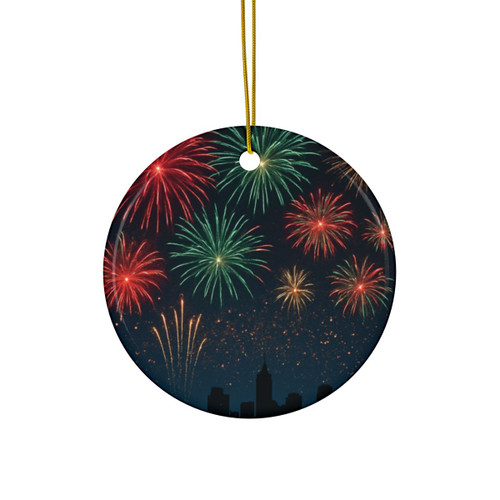 Midnight Sparkle - Decorative Ceramic Ornaments, Double-Sided (1pc, 3pcs, 5pcs, 10pcs)