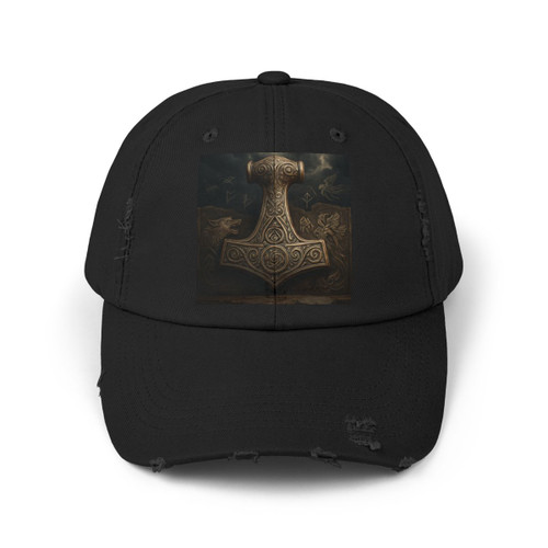 Mjölnir's Might - Unisex Distressed Cap