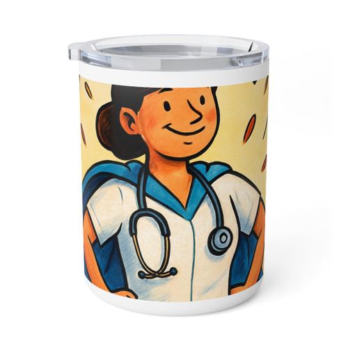 Nurse Superhero Spirit - Insulated Coffee Mug, 10oz 