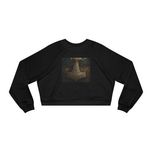 Mjölnir's Might - Women's Cropped Fleece Pullover