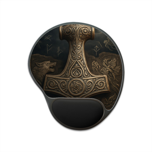 Mjölnir's Might - Mouse Pad With Wrist Rest