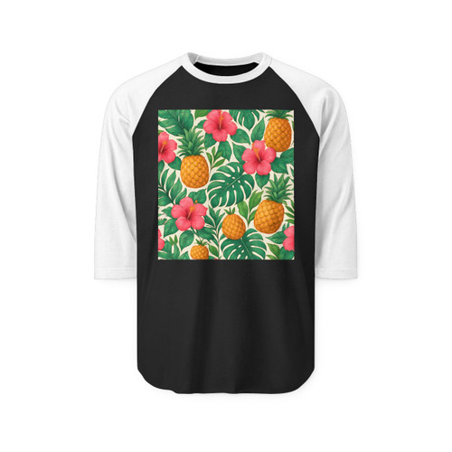 Tropical Oasis Escape - Unisex Three-Quarter Sleeve Raglan Shirt