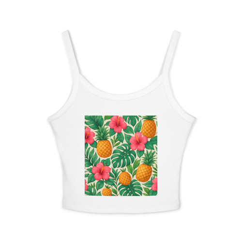 Tropical Oasis Escape - Women's Spaghetti Strap Tank Top