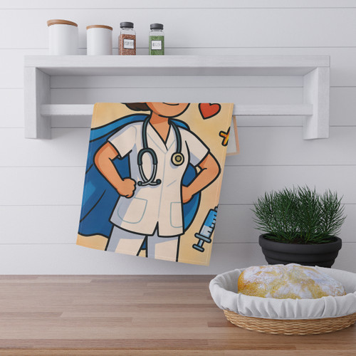 Nurse Superhero Spirit - Tea Towels (cotton, poly)