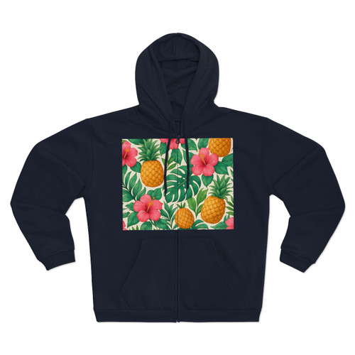 Tropical Oasis Escape - Unisex Hooded Zip Sweatshirt