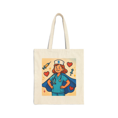 Nurse Superhero Spirit - Cotton Canvas Tote Bag
