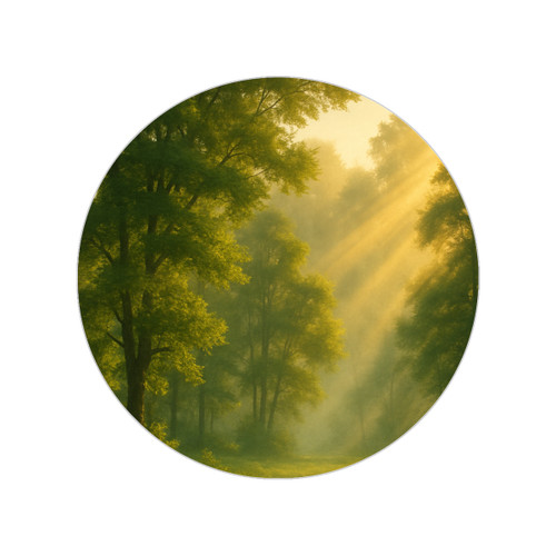 Whispers of Dawn - Transparent Outdoor Stickers, Round, 1pcs