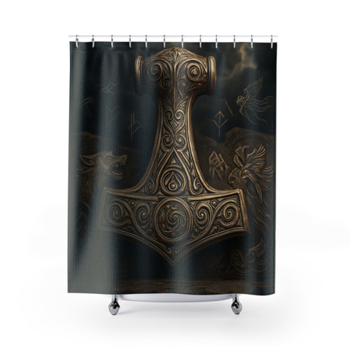 Mjölnir's Might - Shower Curtains