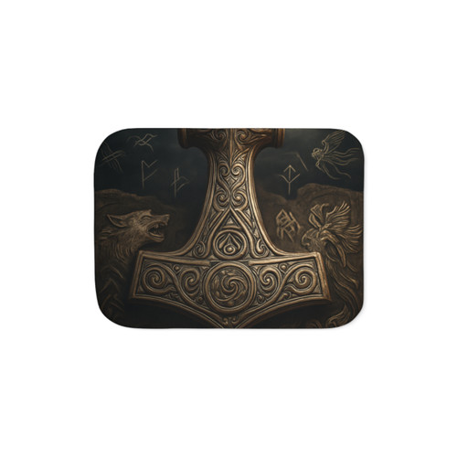 Mjölnir's Might - Sherpa Blanket, Two Colors