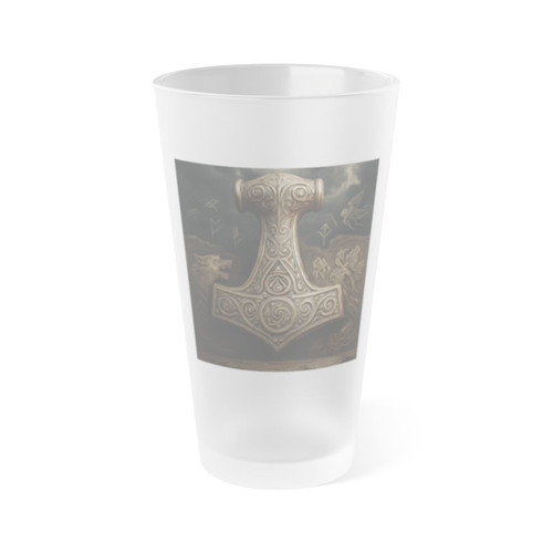Mjölnir's Might - Frosted Pint Glass, 16oz