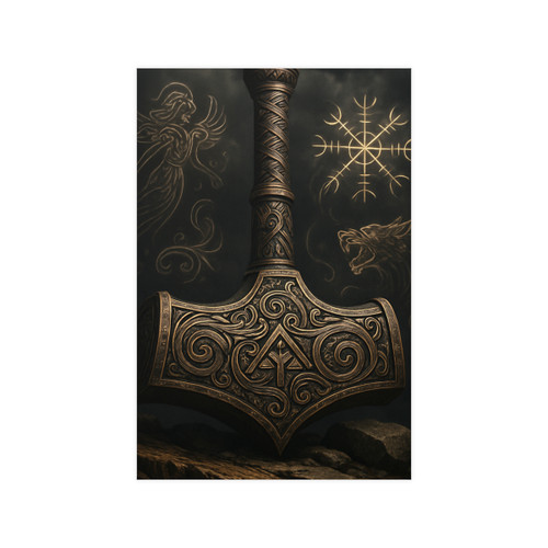Mjölnir's Might - Vertical and Horizontal Matte Posters