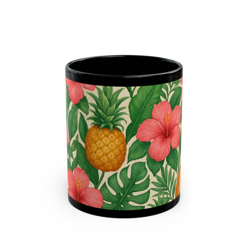 Tropical Oasis Escape - Black Mug (11oz, 15oz)