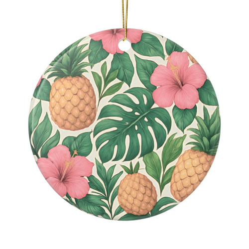 Tropical Oasis Escape - Ceramic Ornaments, 1-Side Print