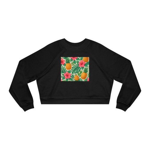 Tropical Oasis Escape - Women's Cropped Fleece Pullover