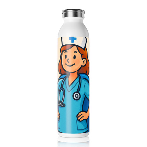 Nurse Superhero Spirit - Slim Water Bottle