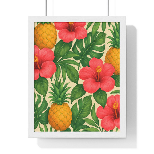 Tropical Oasis Escape - Vertical Framed Poster