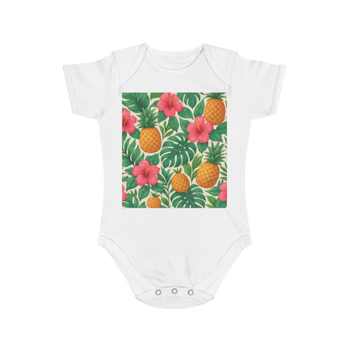 Tropical Oasis Escape - Short Sleeve Baby Bodysuit