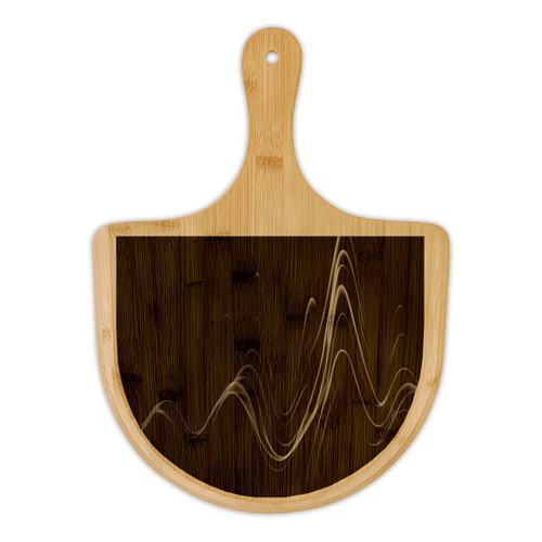 Rhythmic Waves - Bamboo Pizza Board (Engraving)